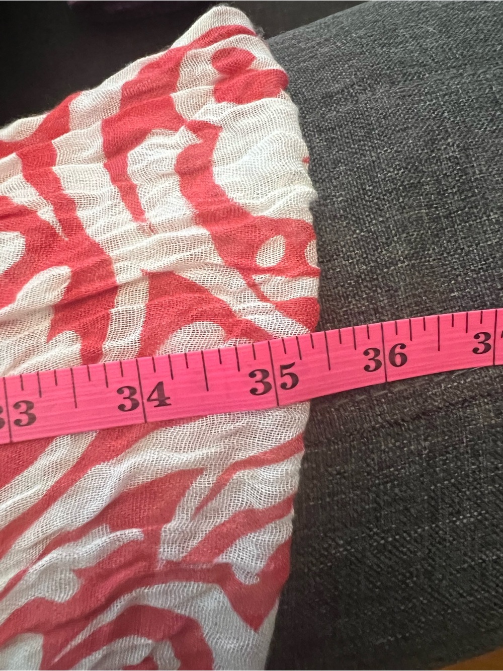 Lightweight Red and White Hawaiian Mickey Paisley Scarf - Picture 2 of 4
